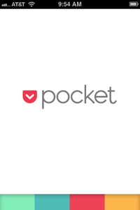 The Pocket launch screen